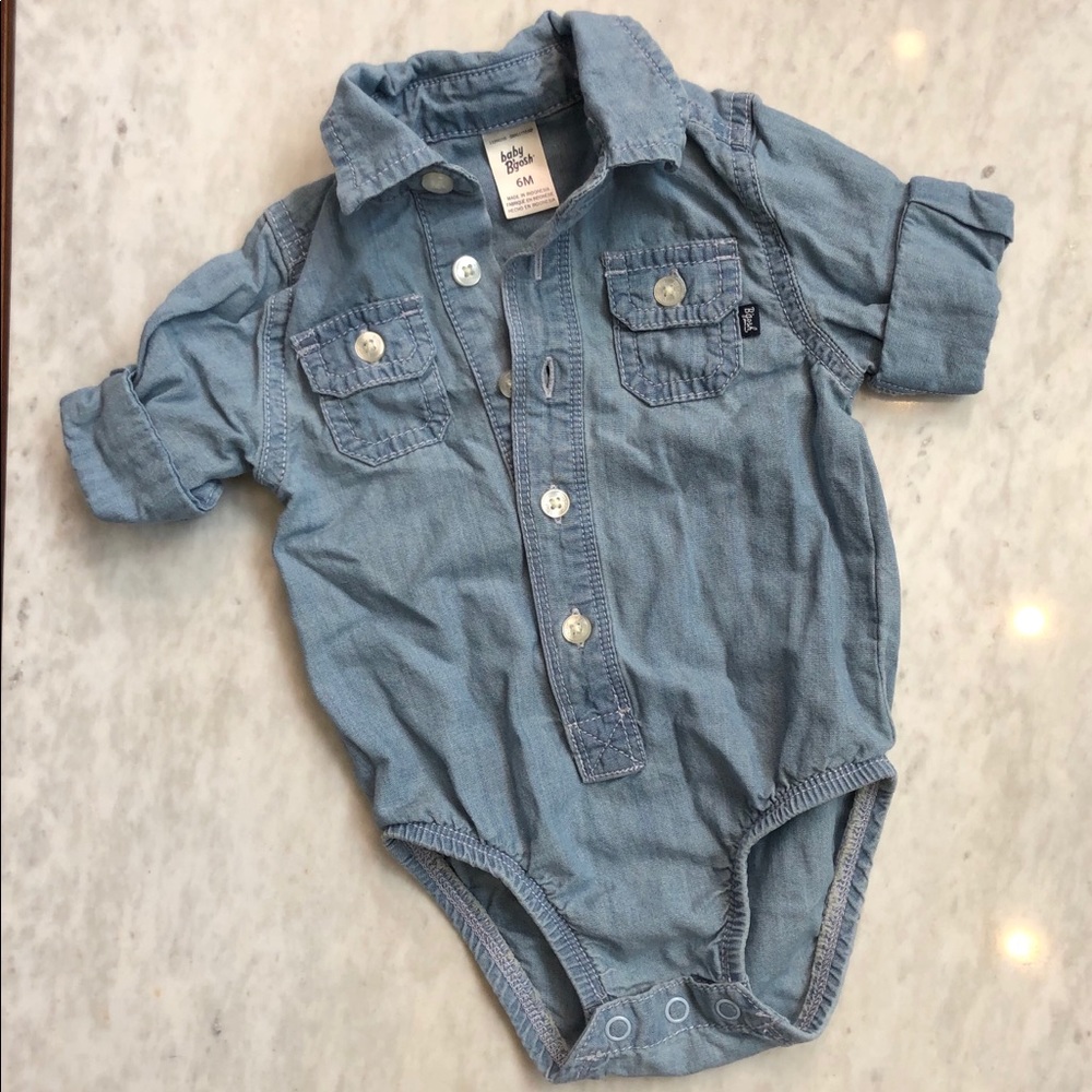Oshkosh Cuffed Denim Onesie